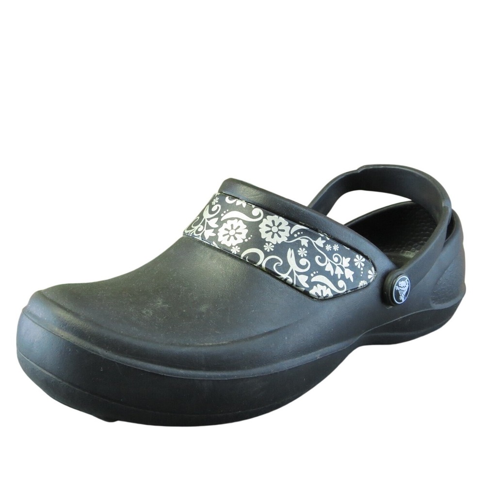 Crocs Women Clog Shoes Size 8 Medium Black Rubber Slip On